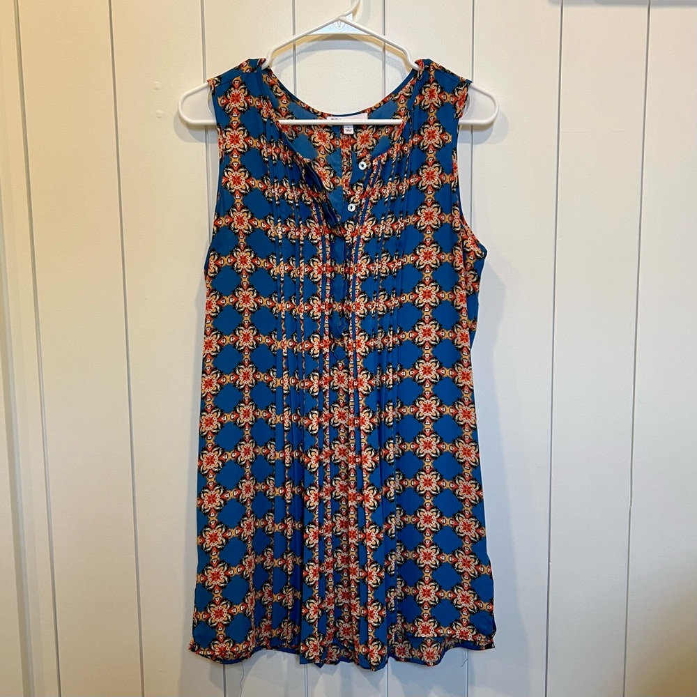 BLUE & ORANGE SLEEVELESS TANK